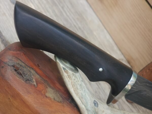 20250812_135843 4.25" Alabama Damascus Hunter W/ African Blackwood
